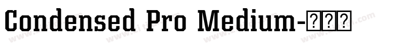 Condensed Pro Medium字体转换